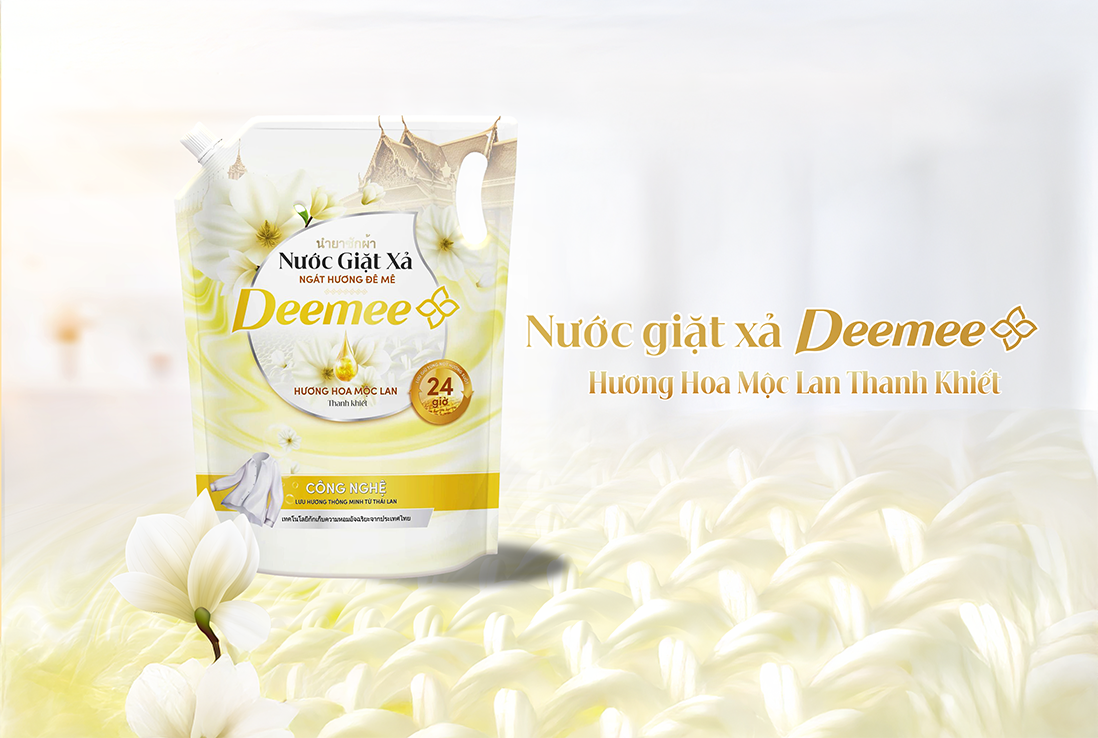 Nước giặt xả Deemee Hương hoa mộc lan thanh khiết